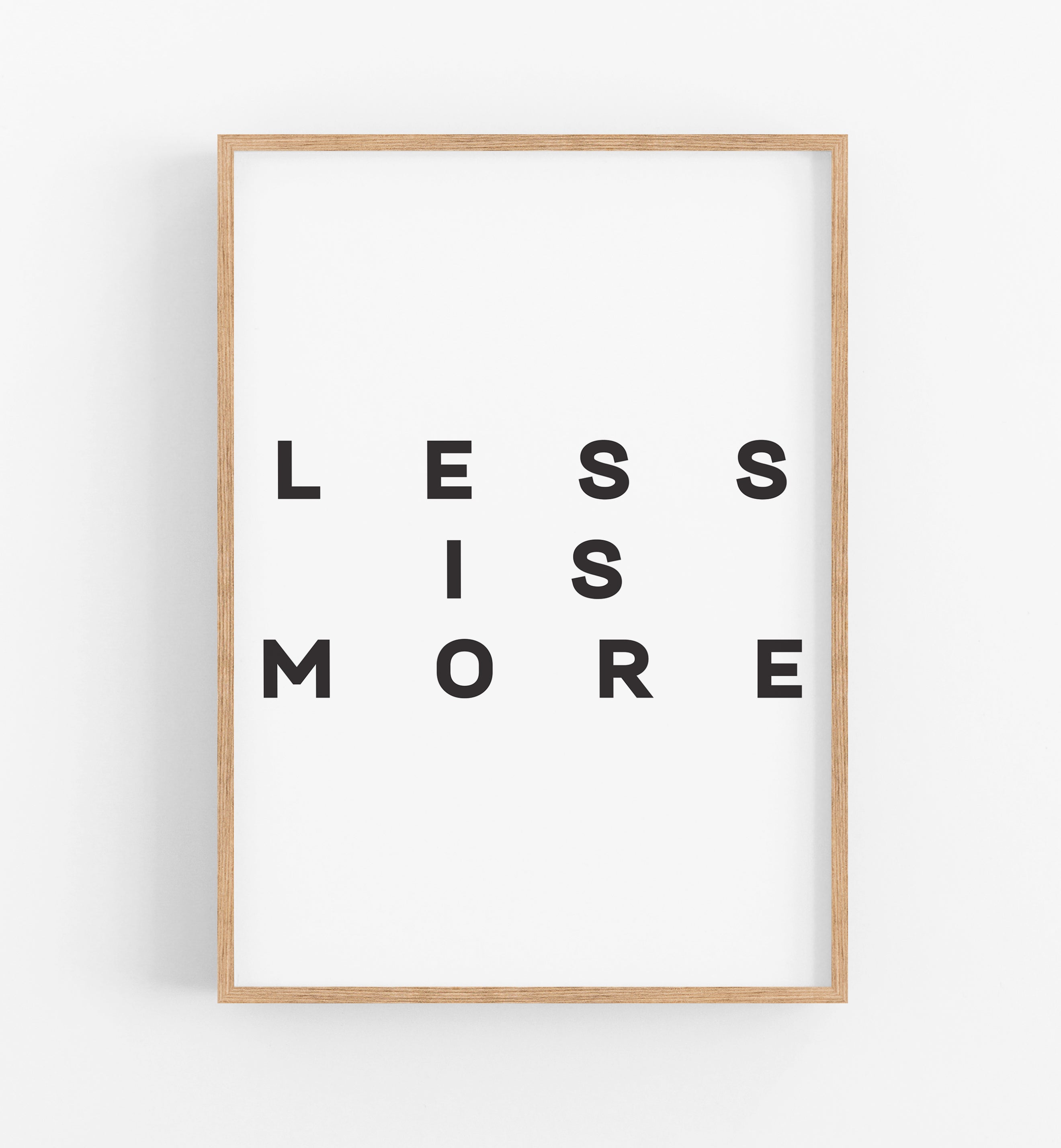 Less is more