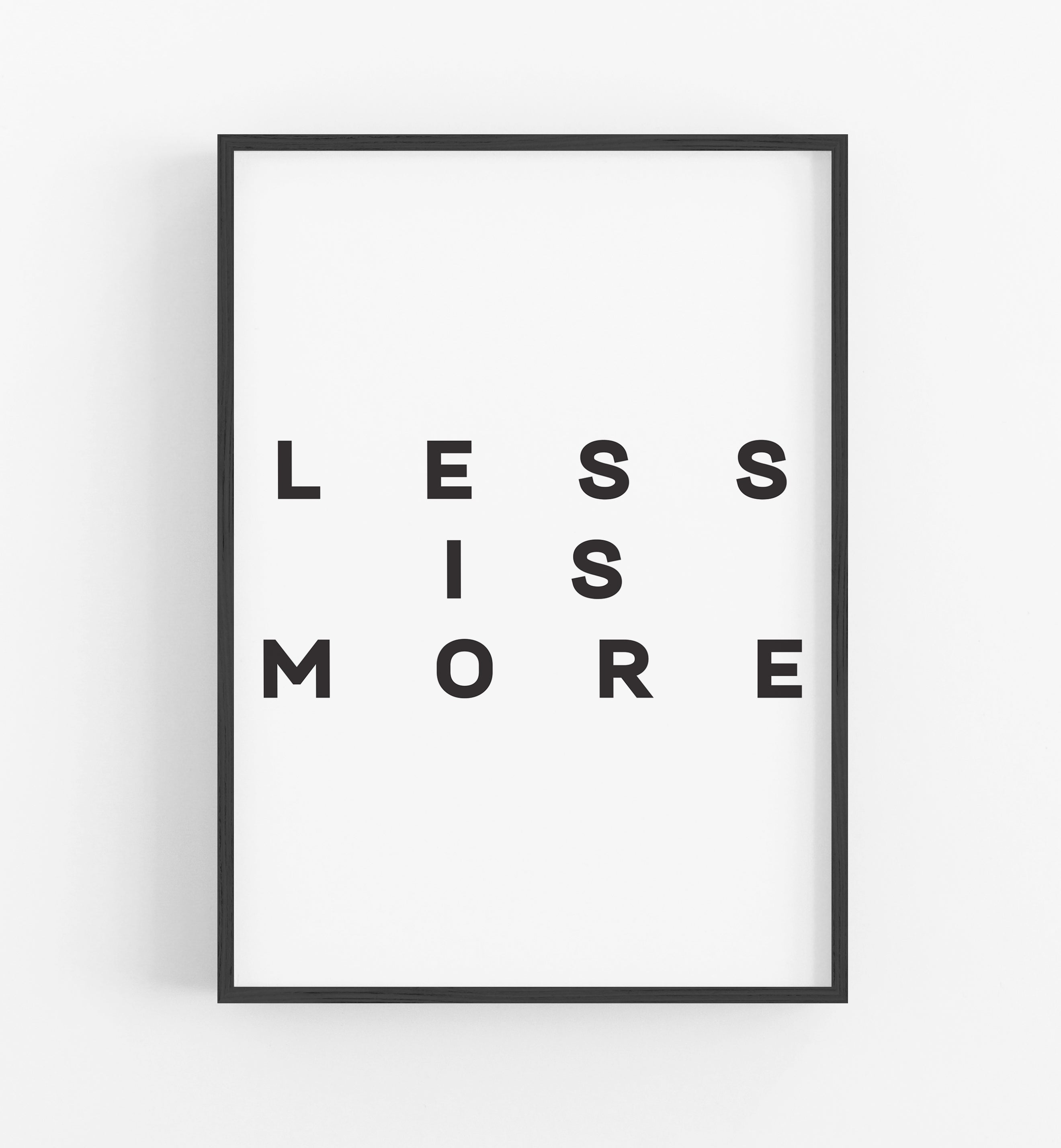 Less is more